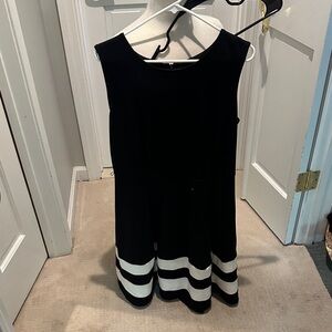 Calvin Klein Black and Cream Dress